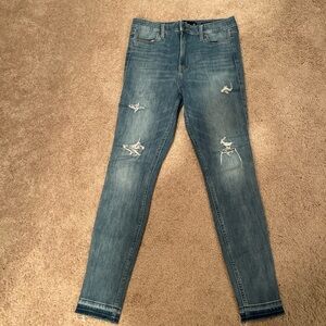Hollister Light Blue Distressed Skinny Jeans